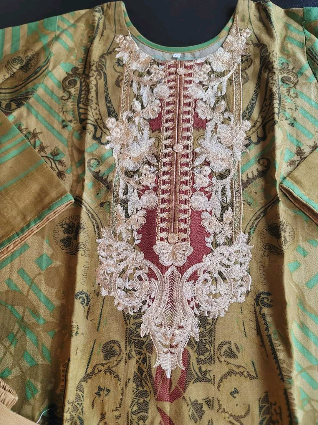 Pakistani linen Embroidered Salwar kameez Ready To Ship