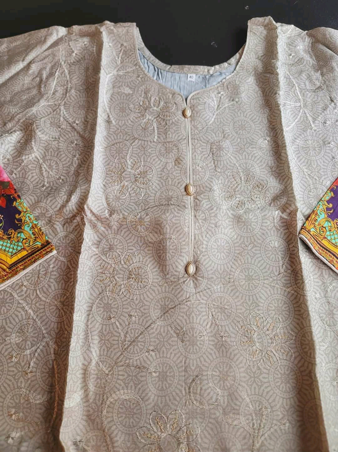 Pakistani linen Embroidered Salwar kameez Ready To Ship
