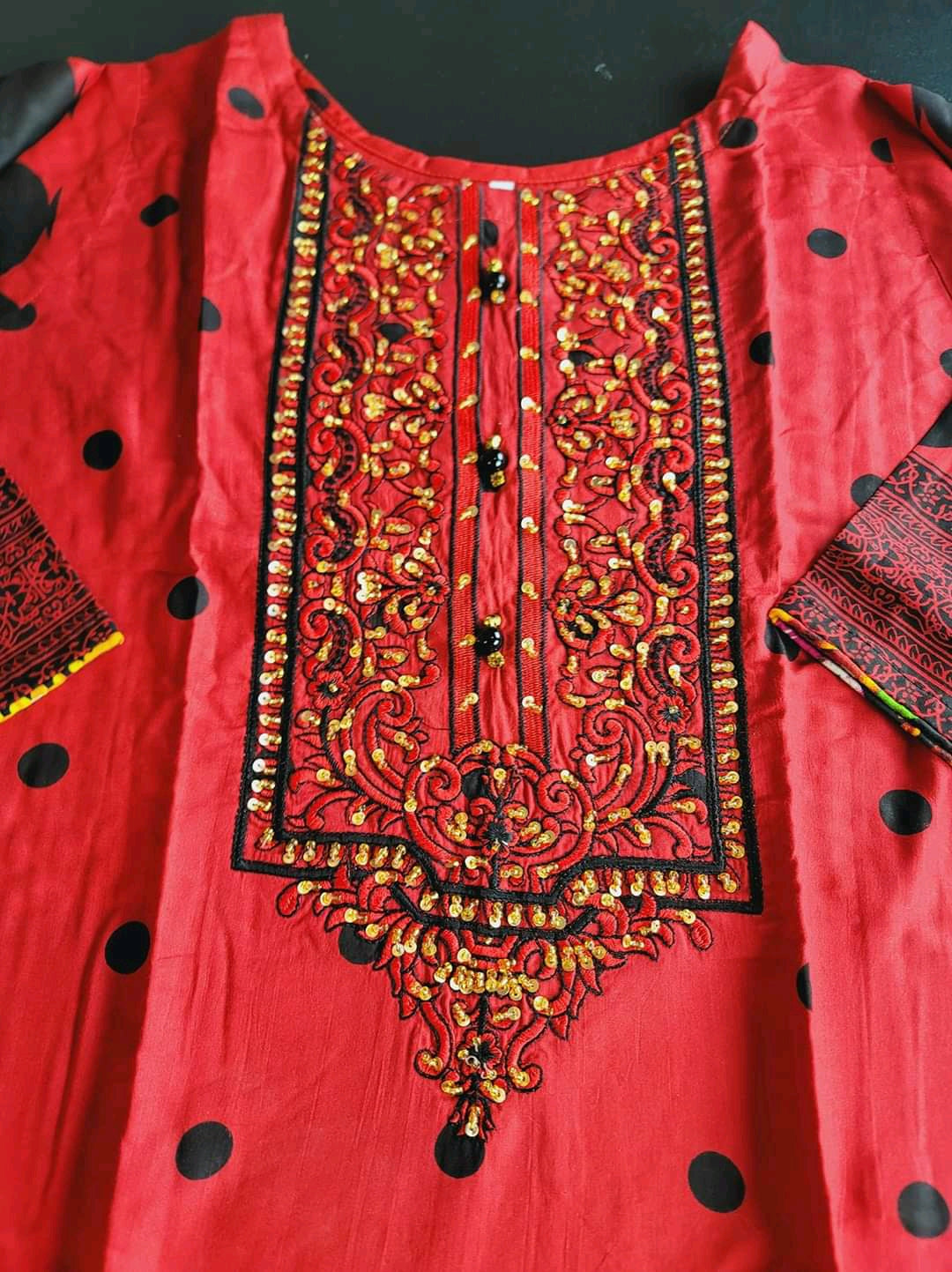 Pakistani linen Embroidered Salwar kameez Ready To Ship