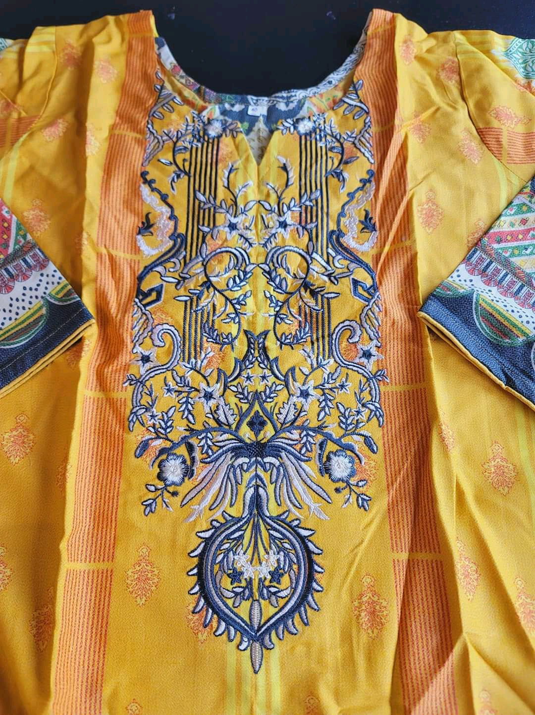 Pakistani linen Embroidered Salwar kameez Ready To Ship