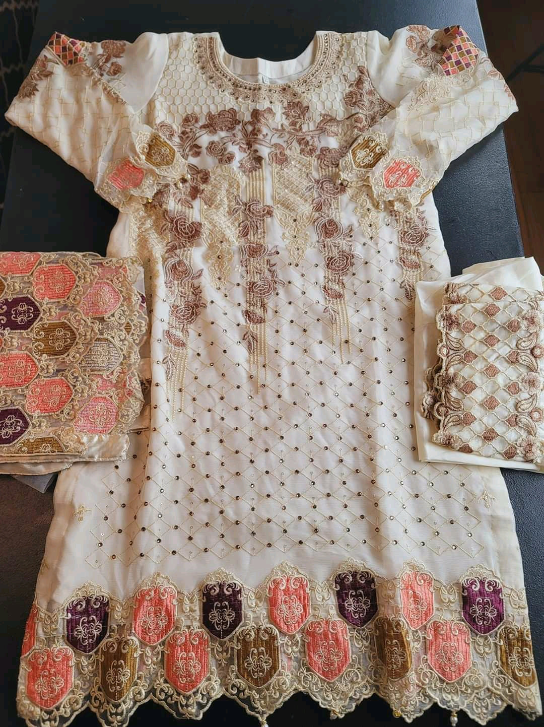 Pakistani Stitched Embroidery Party Wear Dresses Ready To Ship