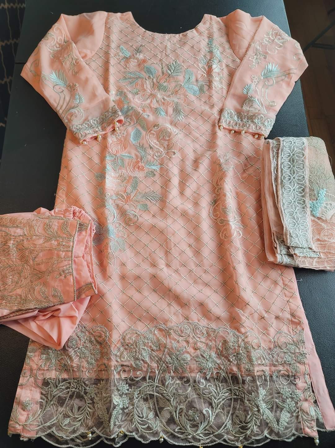 Pakistani Stitched Embroidery Party Wear Dresses Ready To Ship