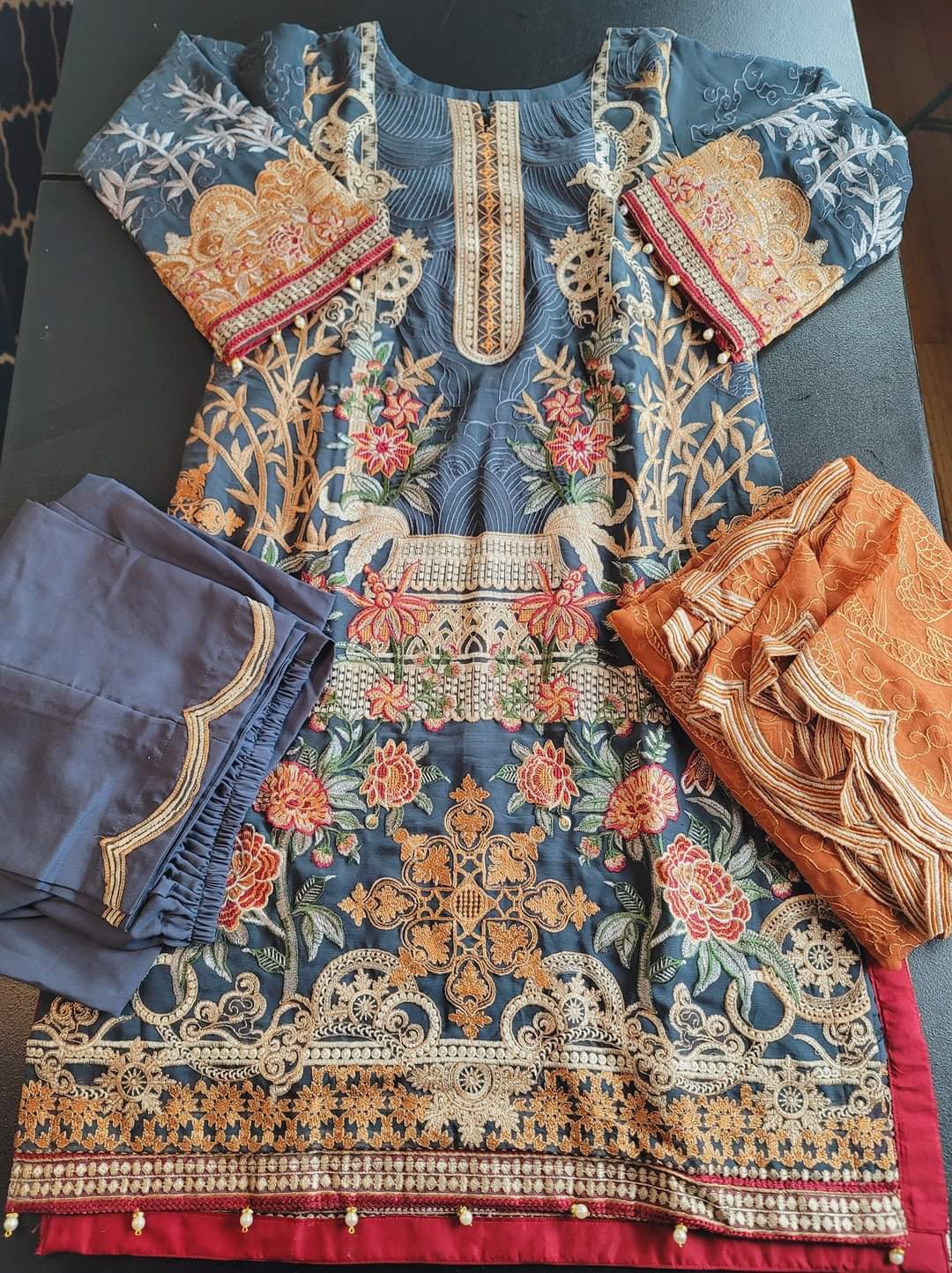 Pakistani Stitched Embroidery Party Wear Dresses Ready To Ship