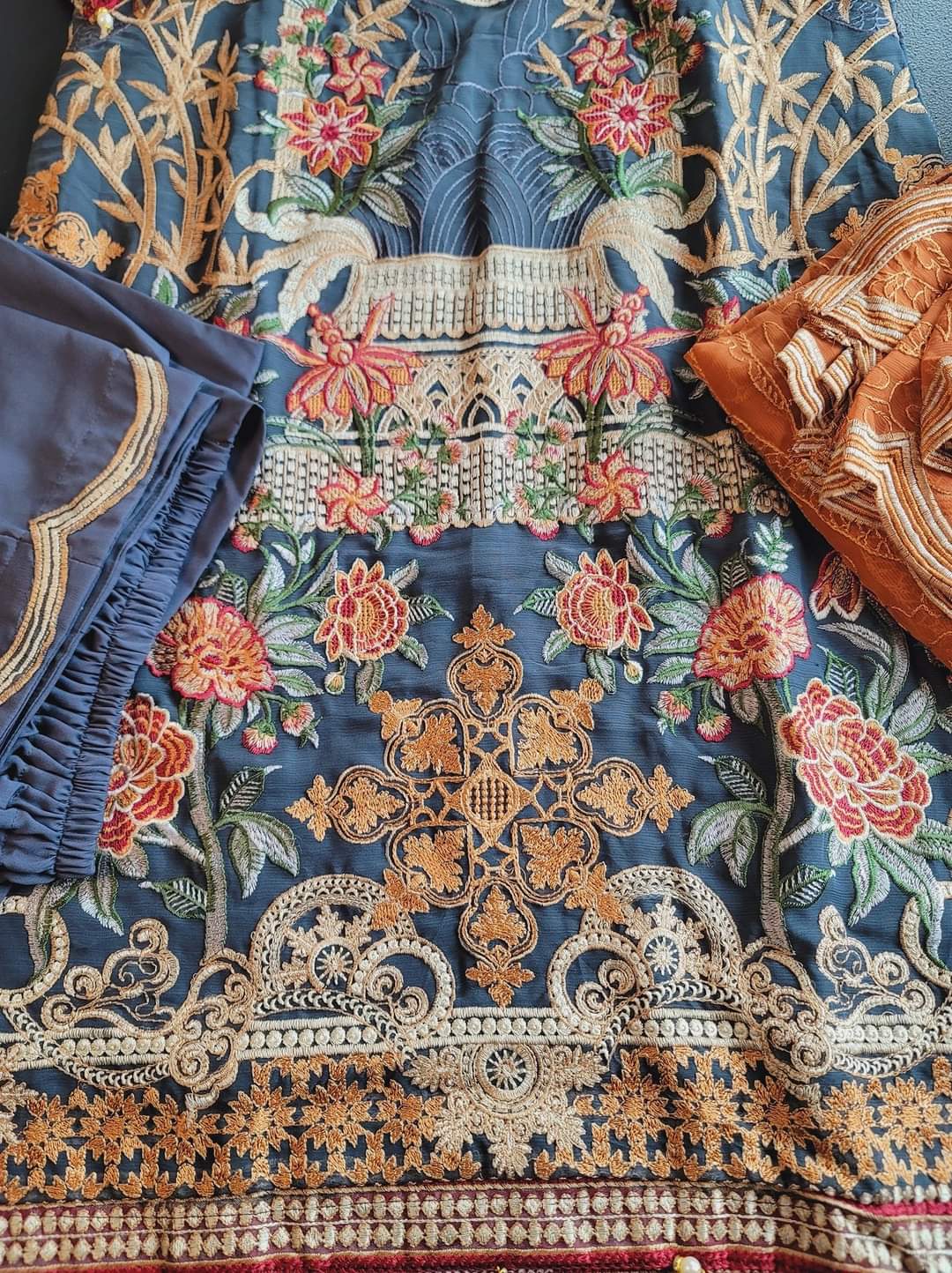 Pakistani Stitched Embroidery Party Wear Dresses Ready To Ship