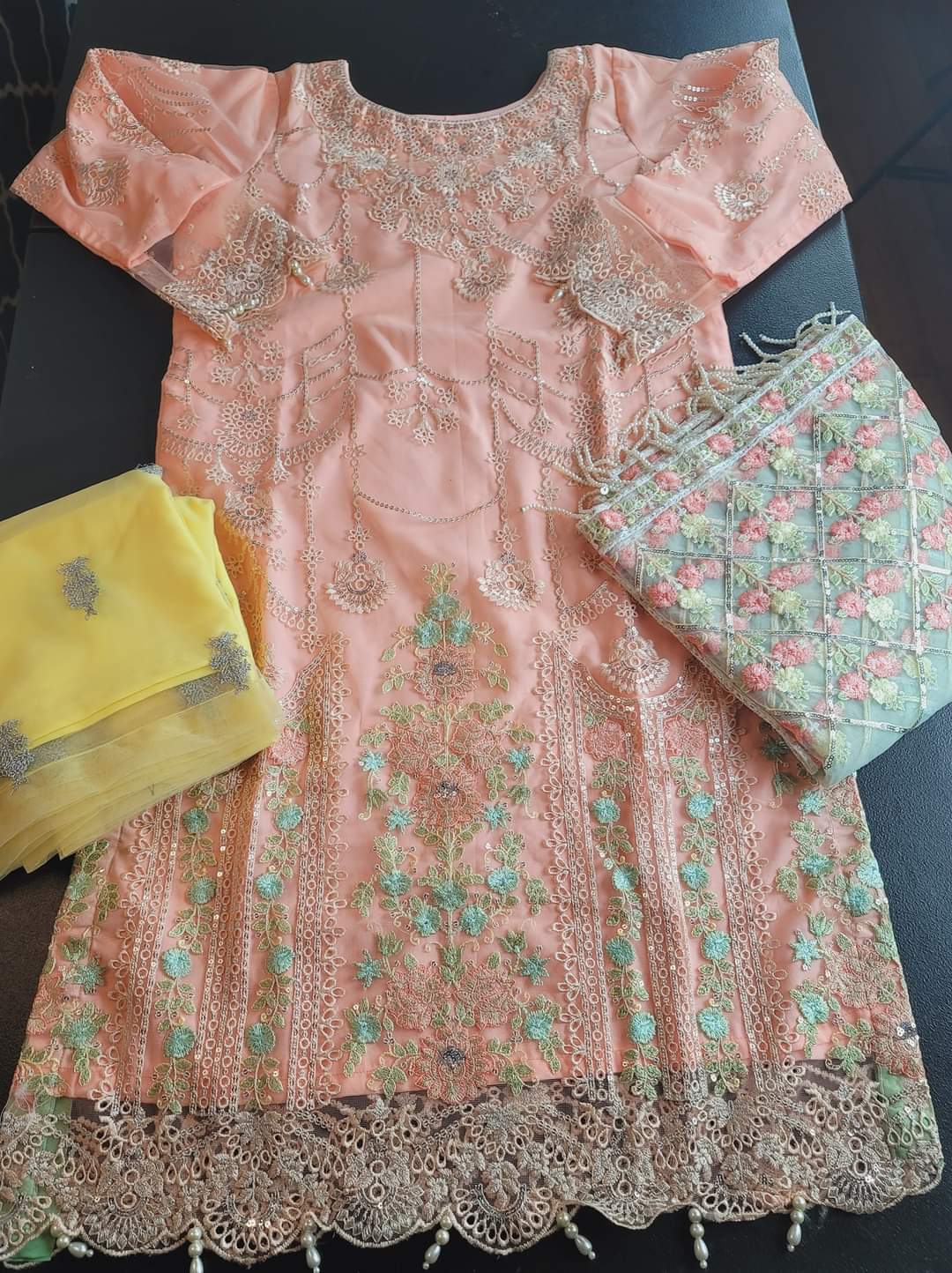 Pakistani Stitched Embroidery Party Wear Dresses Ready To Ship