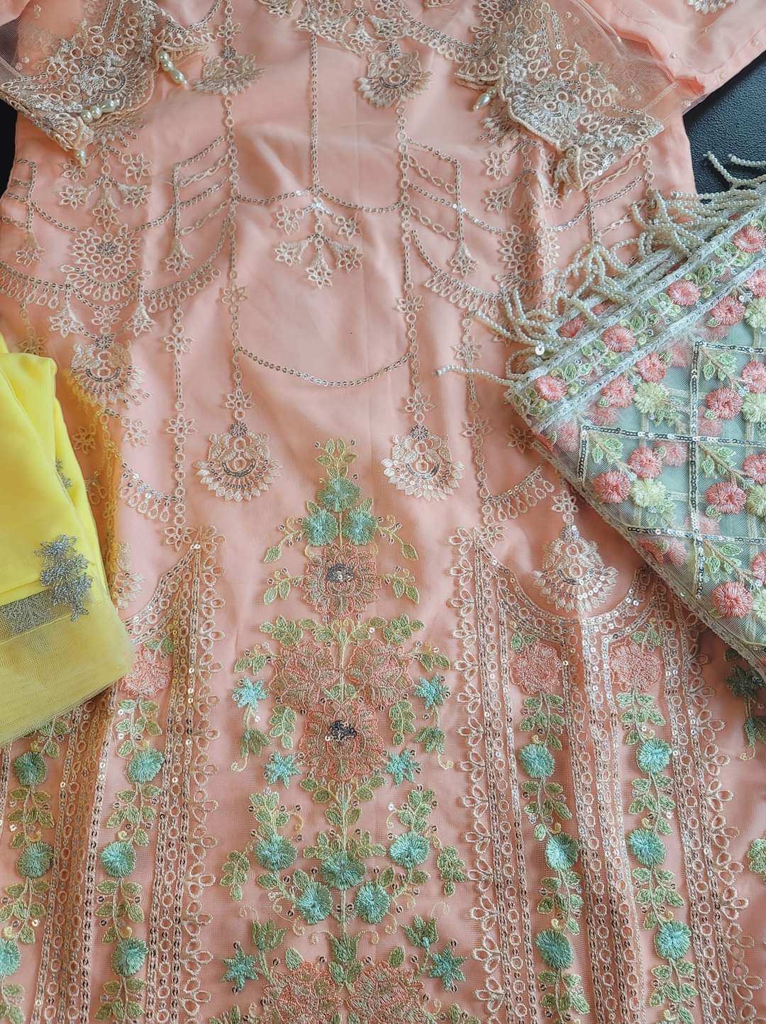 Pakistani Stitched Embroidery Party Wear Dresses Ready To Ship