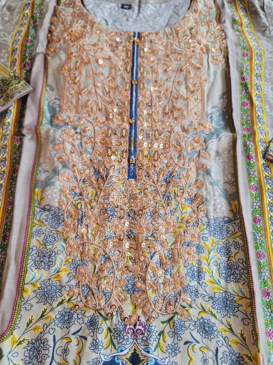 Pakistani linen Embroidered Salwar kameez Ready To Ship