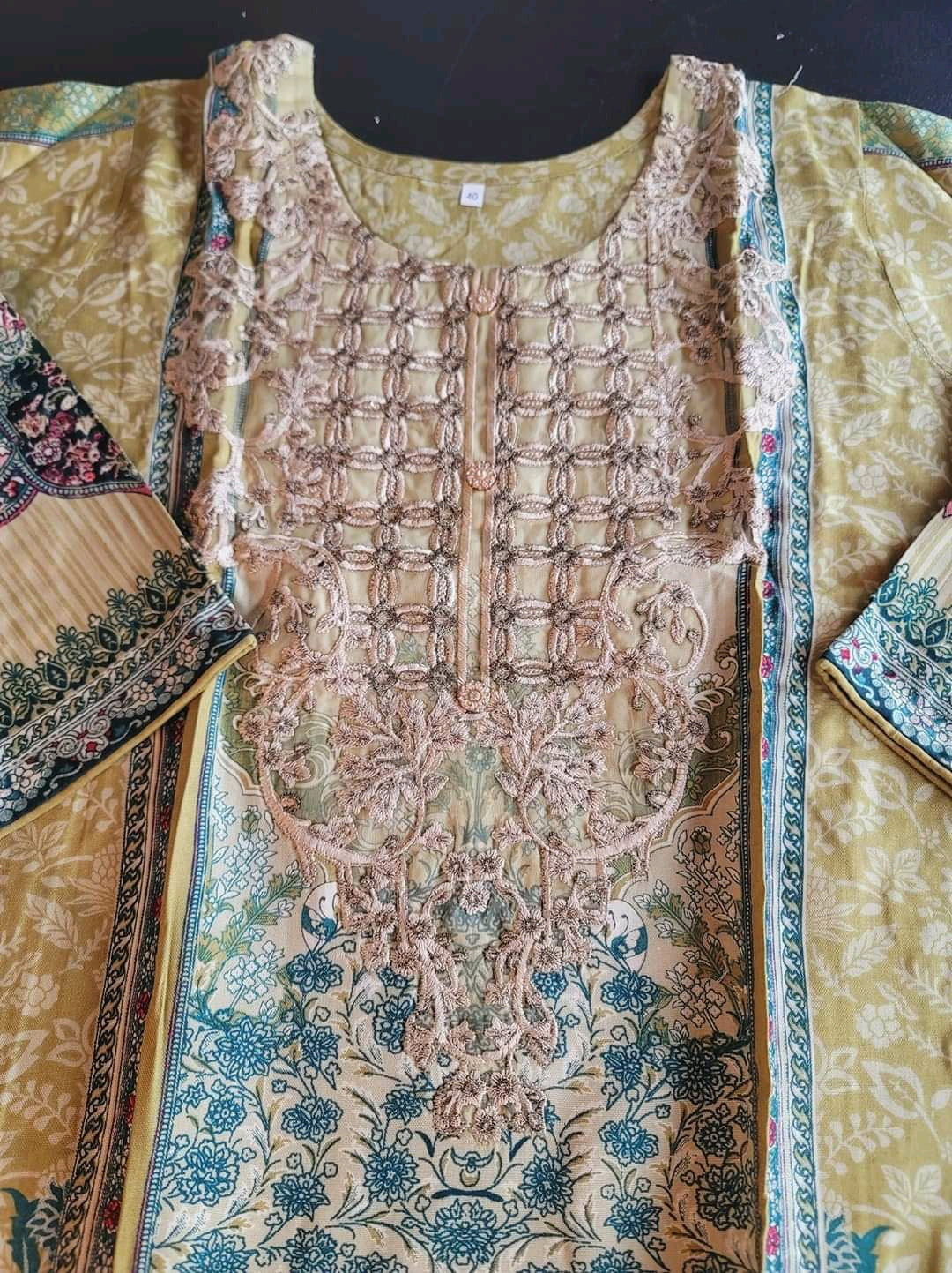 Pakistani Linen Embroidered Salwar kameez Ready To Ship