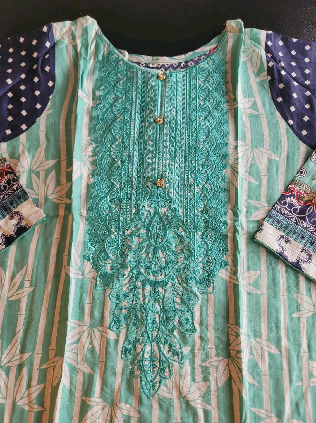 Pakistani Linen Embroidered Salwar kameez Ready To Ship