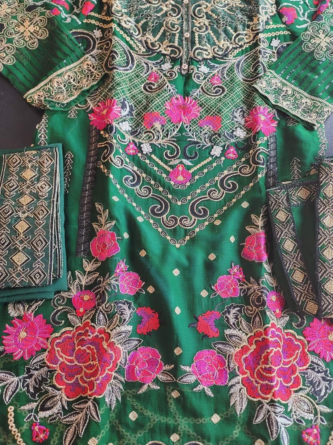 Pakistani Stitched Embroidery Party Wear Dresses Ready To Ship