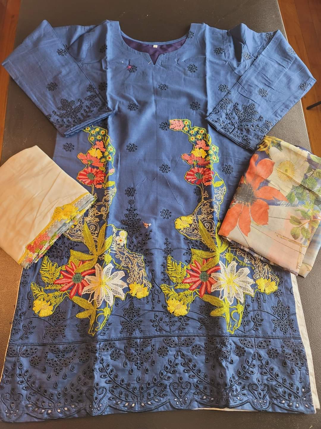 Pakistani Stitched Embroidery Lawn Suit Ready To Ship