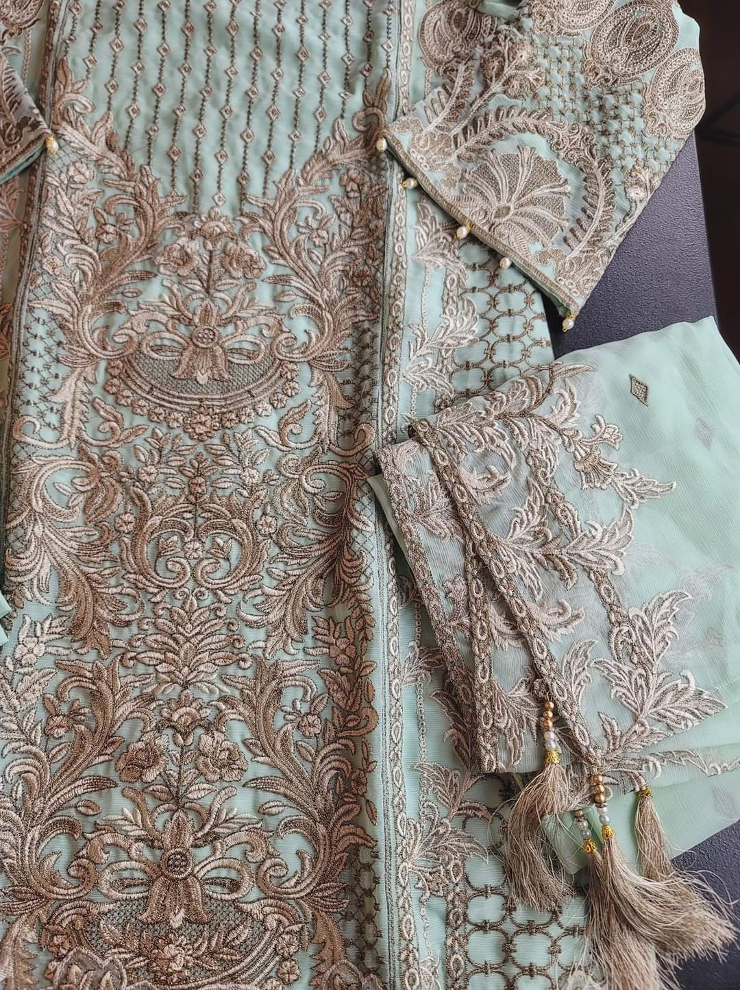 Pakistani Stitched Embroidery Party Wear Dresses Ready To Ship