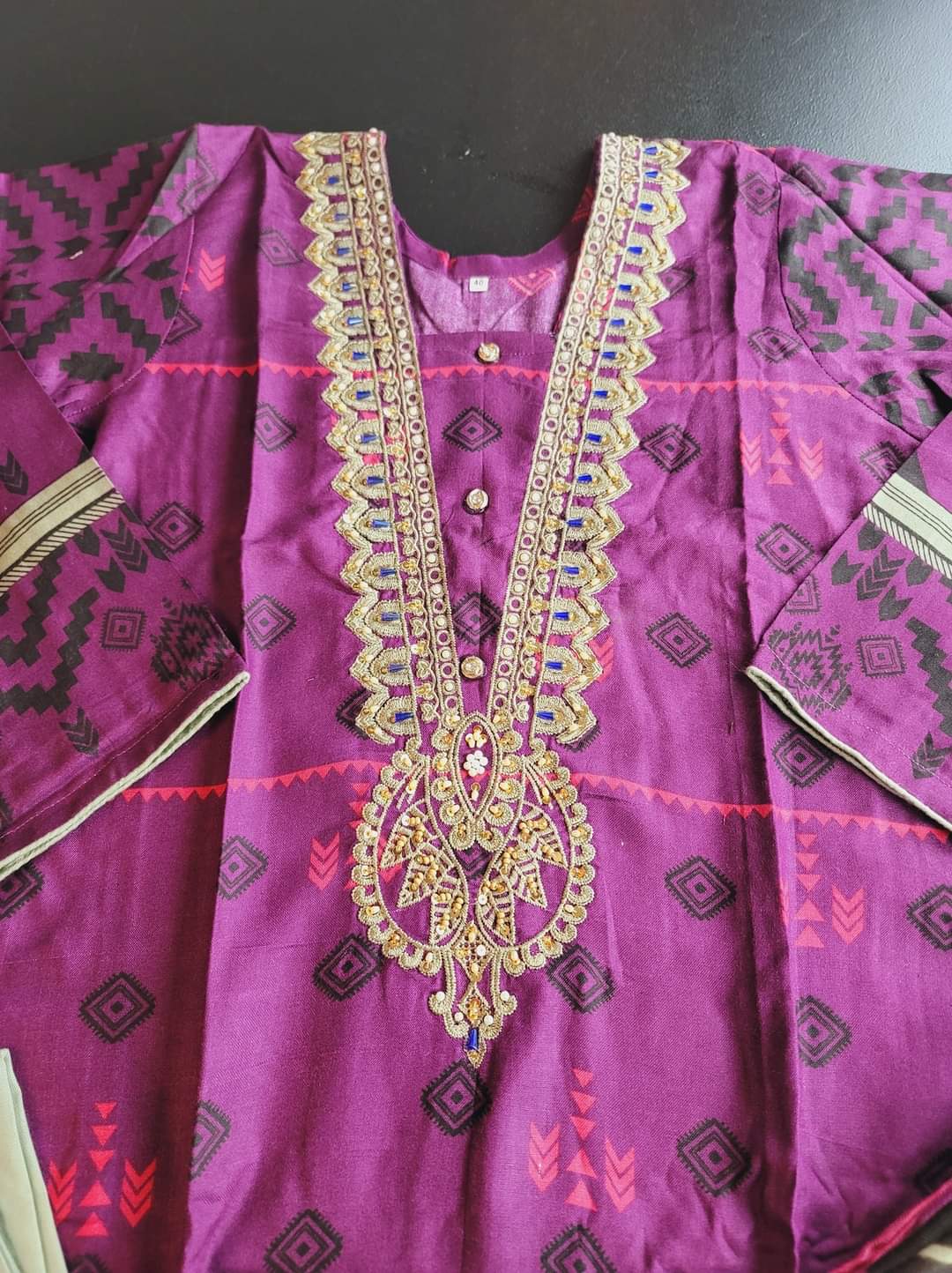 Pakistani Linen Embroidered Salwar kameez Ready To Ship