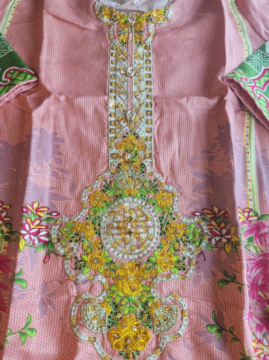 Pakistani Linen Embroidered Salwar kameez Ready To Ship