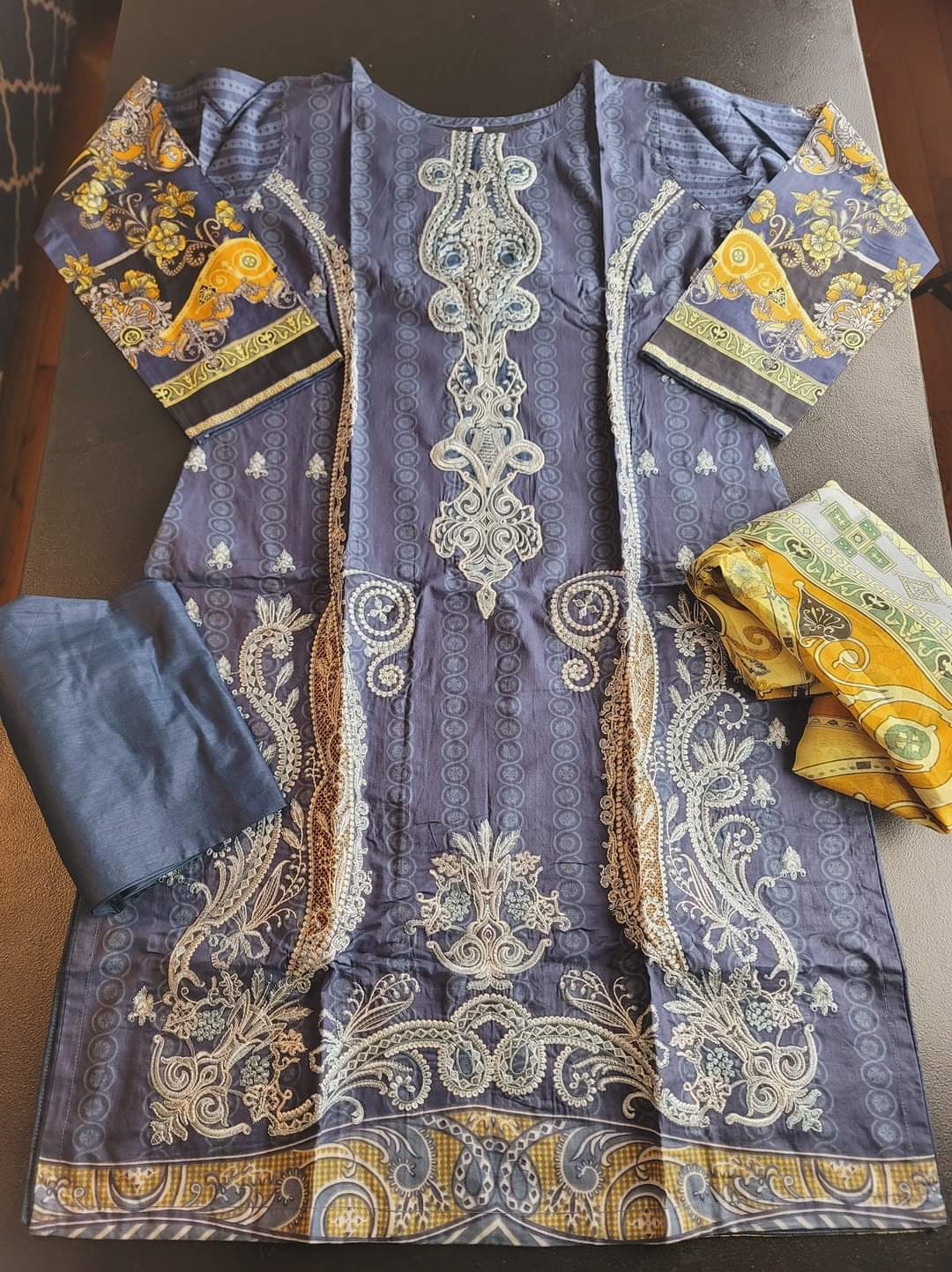 Pakistani Lawn Embroidered Salwar kameez Ready To Ship