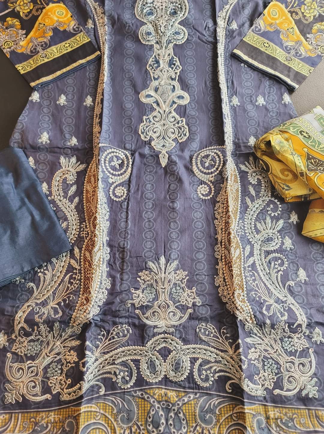 Pakistani Lawn Embroidered Salwar kameez Ready To Ship