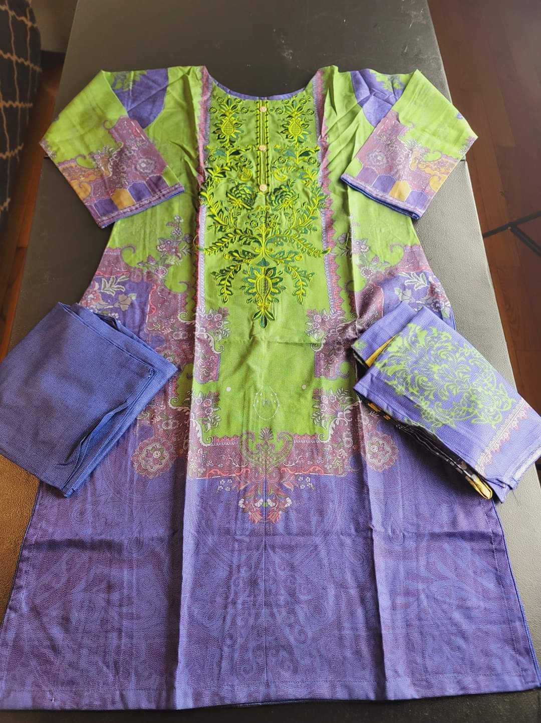 Pakistani Linen Embroidered Salwar kameez Ready To Ship