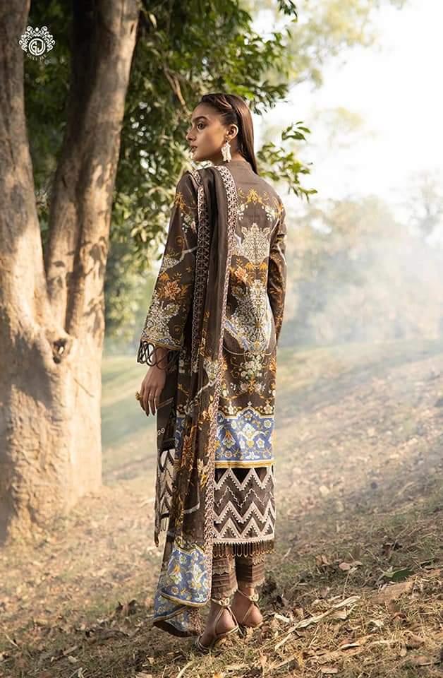 Mishaal Lawn Embroidered Collection by Guljee-100% Original Guaranteed