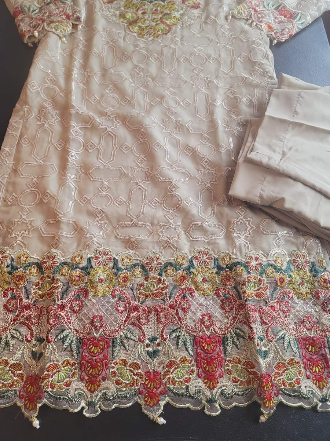 Pakistani Stitched Embroidery Party Wear Dresses Ready To Ship