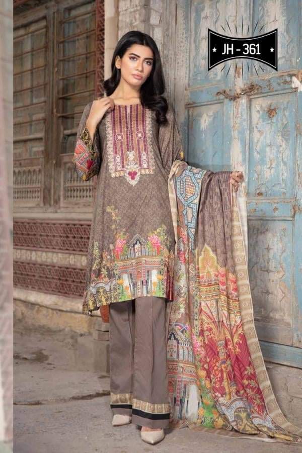 Johra Afsoon Embroidered Digital Printed Lawn-100% Original Guaranteed