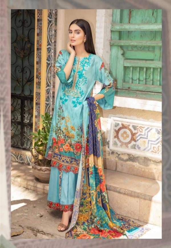Johra Afsoon Embroidered Digital Printed Lawn-100% Original Guaranteed
