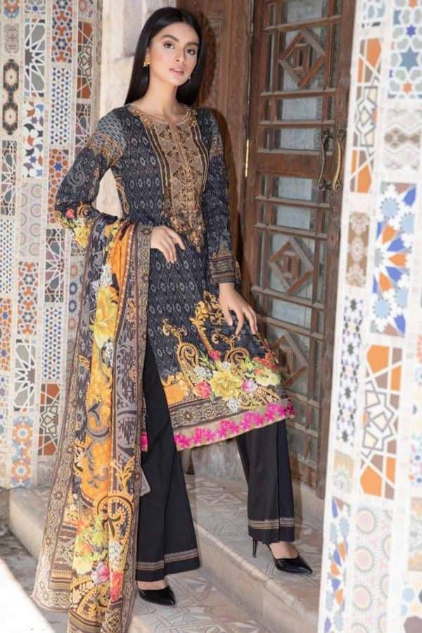 Johra Afsoon Embroidered Digital Printed Lawn-100% Original Guaranteed