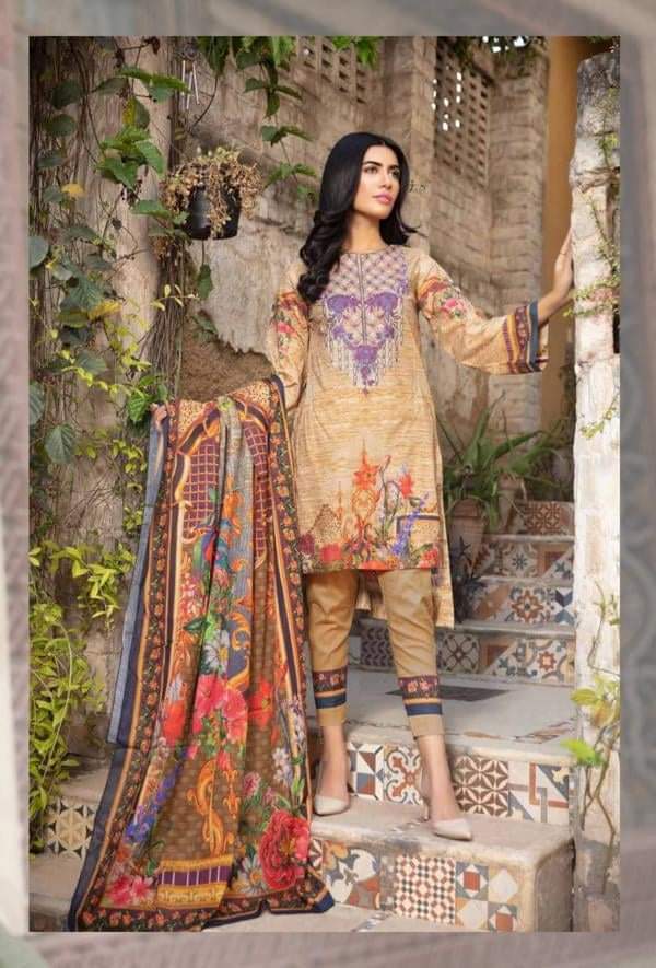 Johra Afsoon Embroidered Digital Printed Lawn-100% Original Guaranteed