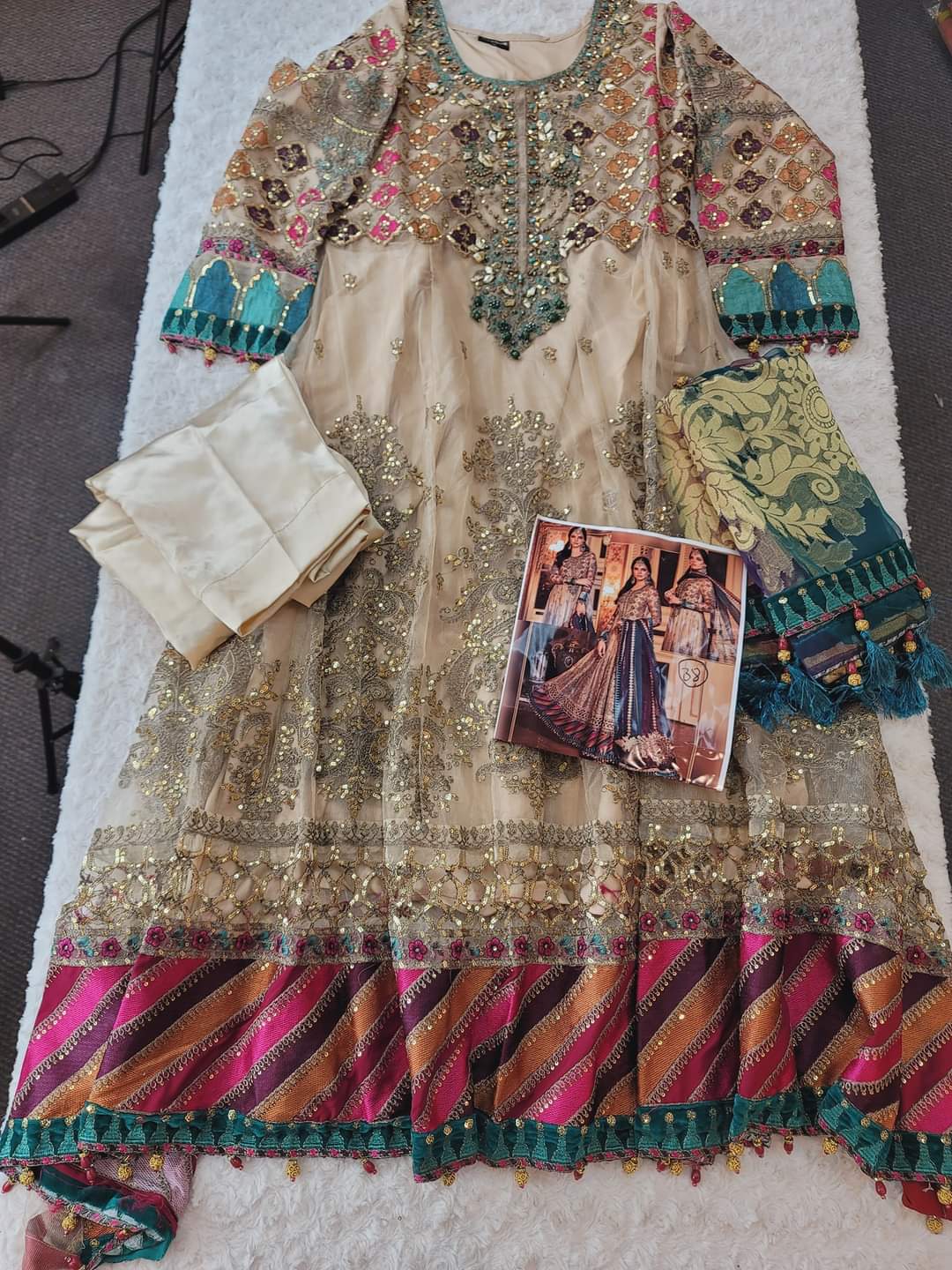 Pakistani Stitched Embroidery Party Wear Dresses Ready To Ship