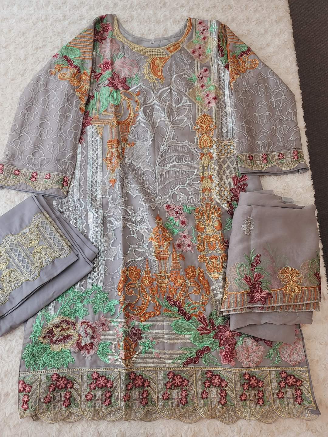 Pakistani Stitched Embroidery Party Wear Dresses Ready To Ship