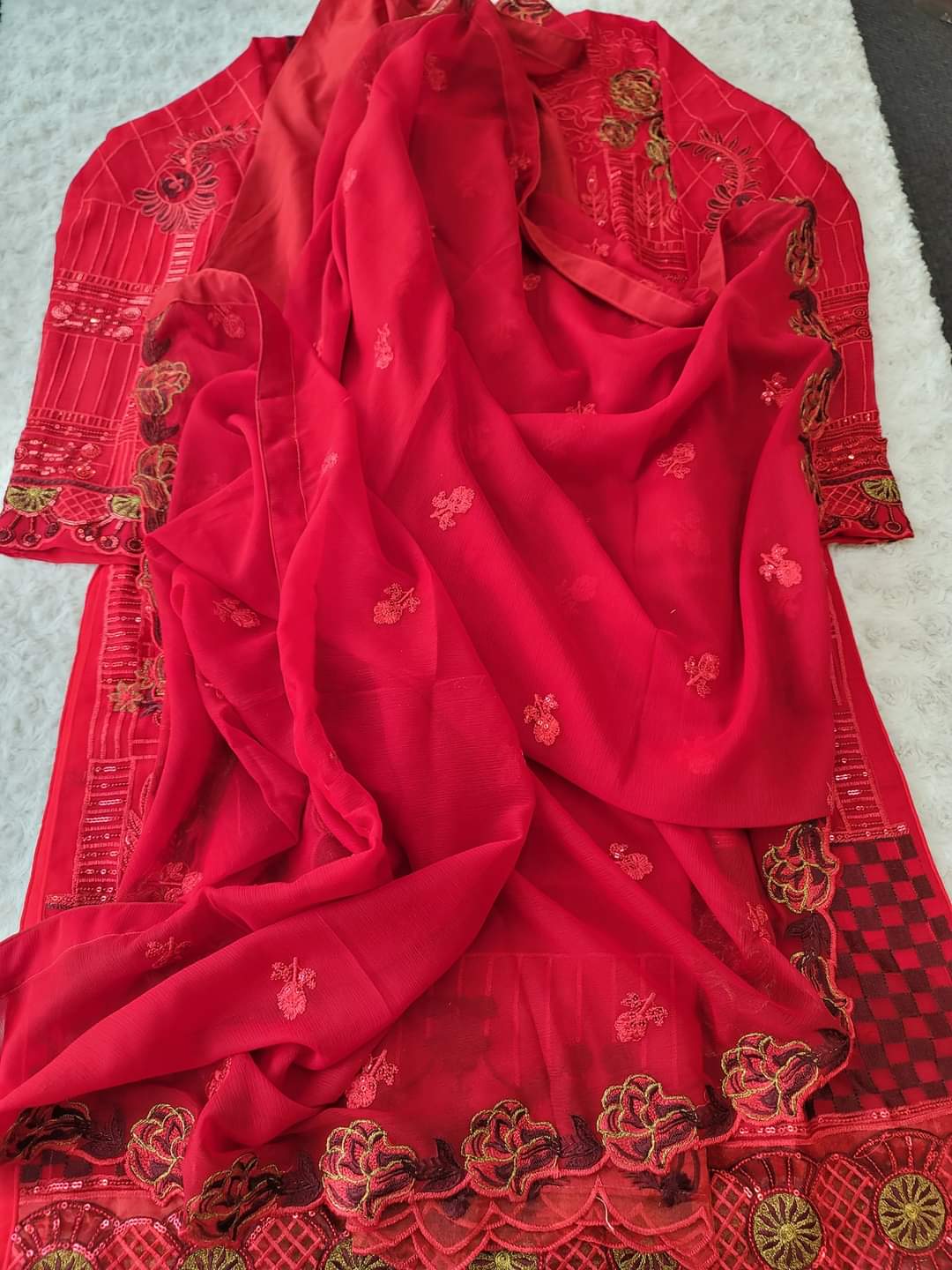 Pakistani Stitched Embroidery Party Wear Dresses Ready To Ship