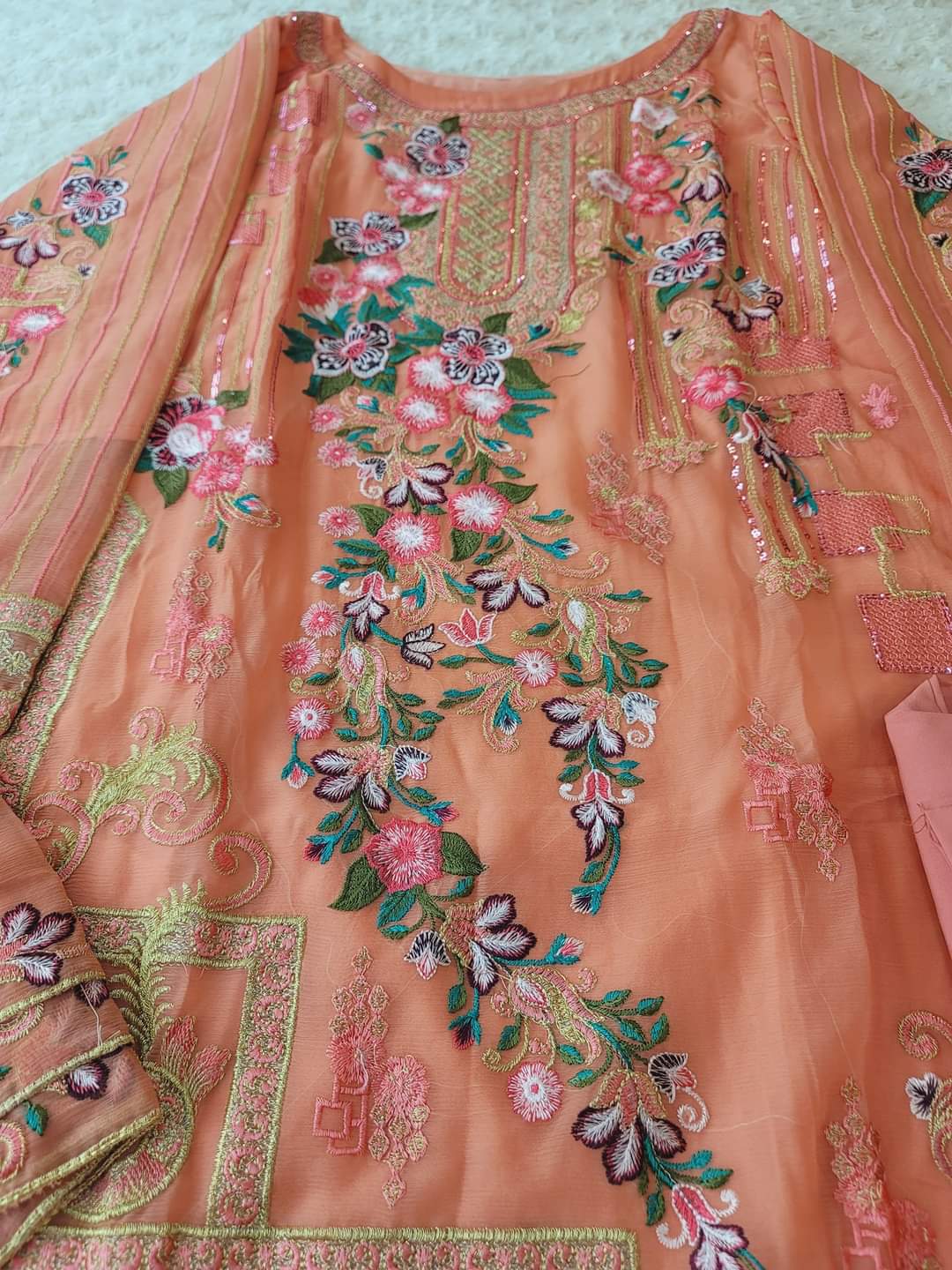 Pakistani Stitched Embroidery Party Wear Dresses Ready To Ship
