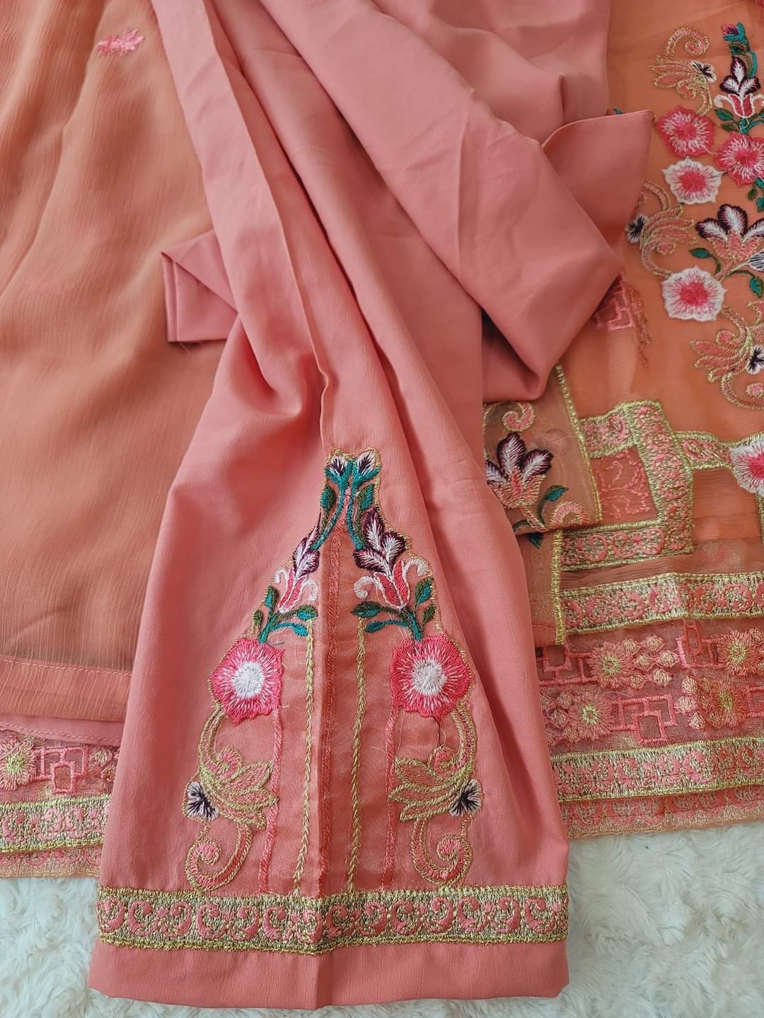 Pakistani Stitched Embroidery Party Wear Dresses Ready To Ship