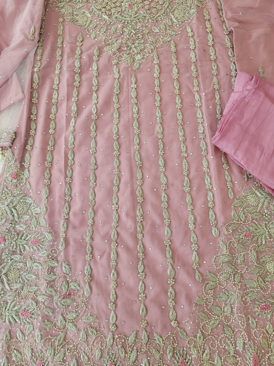 Eid special Pakistani orginal full zardosi work salwer kamiz-100% original guaranteed