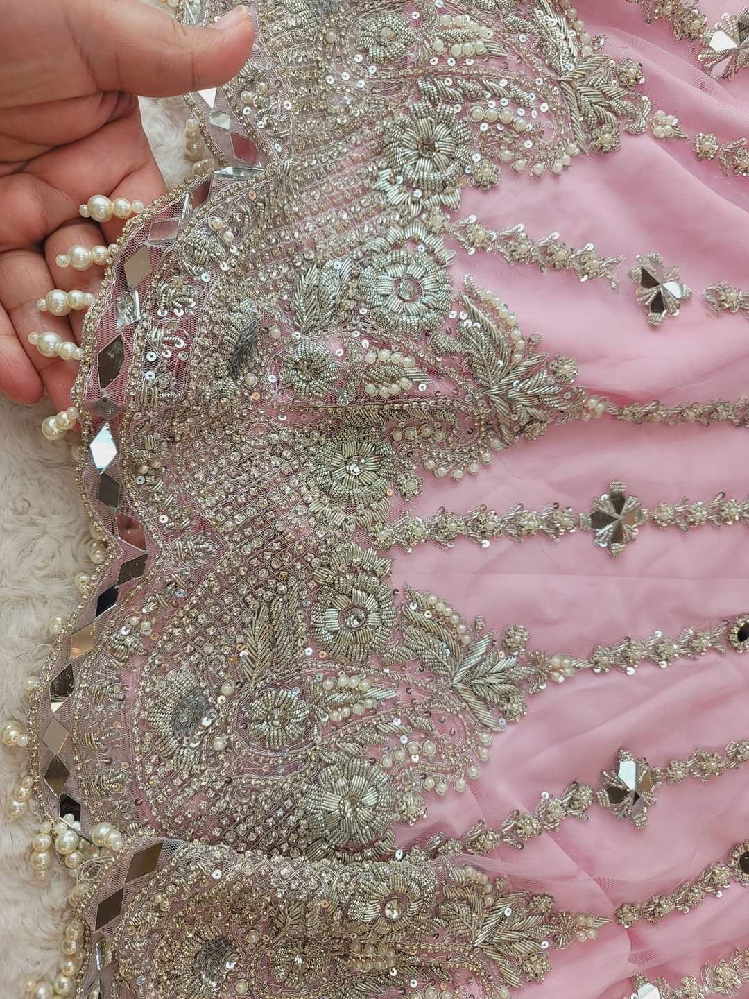 Eid special Pakistani orginal full zardosi work boutique dress with gharara pant-100% original guaranteed