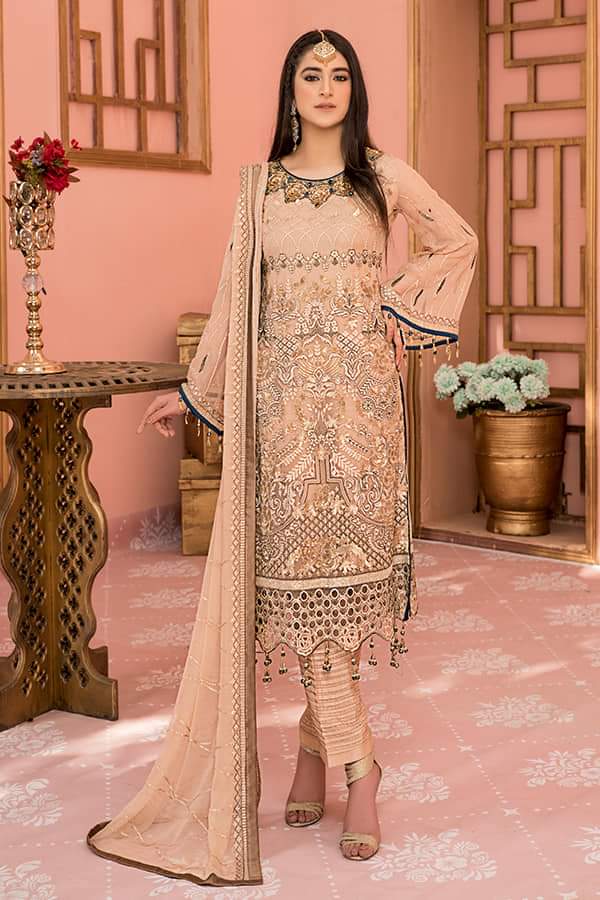 Maryam's Luxury Chiffon Embroidered Collection 2021 -100% Original Guaranteed