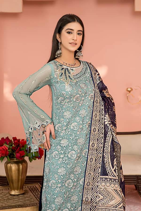 Maryam's Luxury Chiffon Embroidered Collection 2021 -100% Original Guaranteed