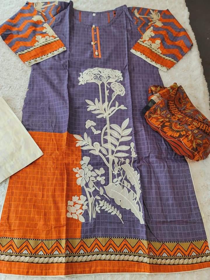 Pakistani Stitched Embroidered Lawn Salwar kameez ready to ship