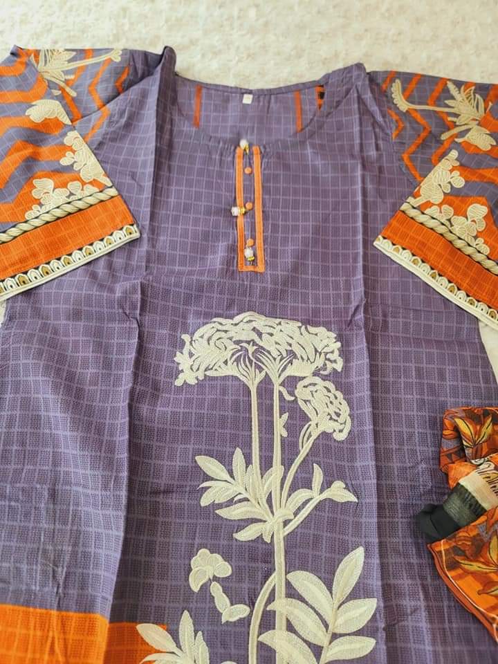 Pakistani Stitched Embroidered Lawn Salwar kameez ready to ship