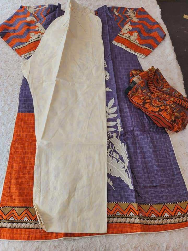 Pakistani Stitched Embroidered Lawn Salwar kameez ready to ship