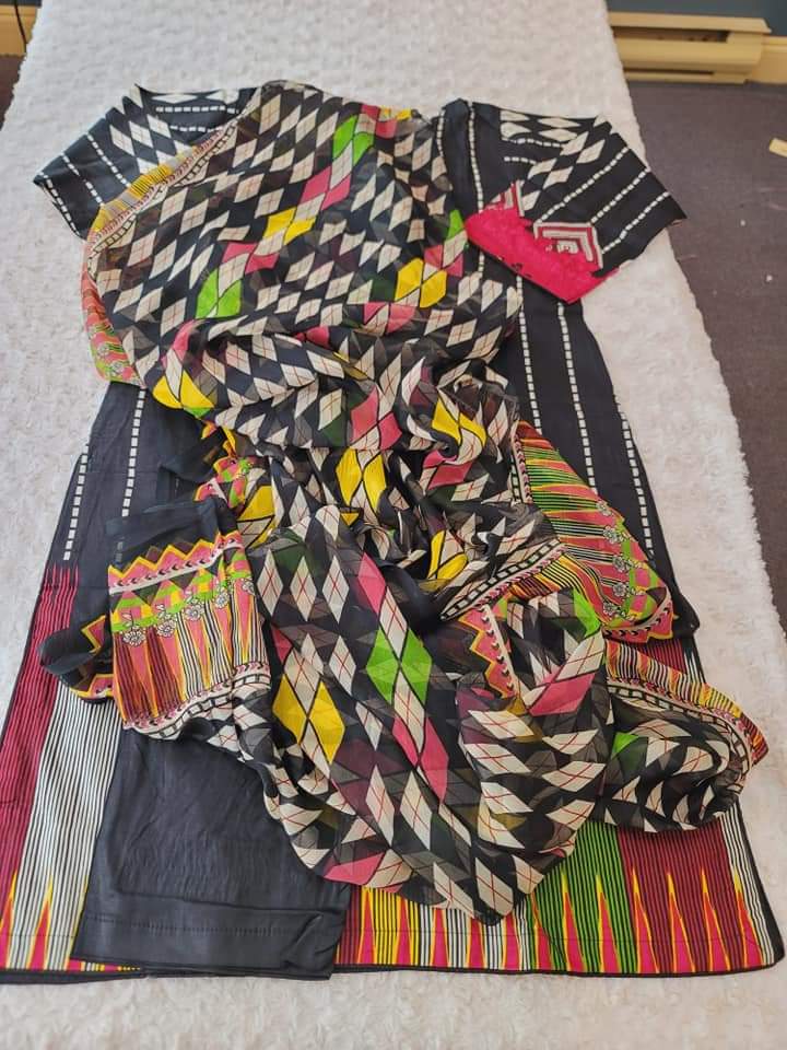 Pakistani Stitched Embroidered Lawn Salwar kameez ready to ship