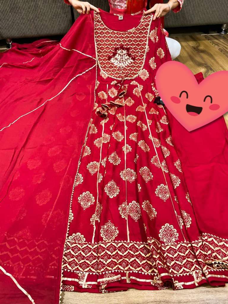 Premium cotton anarkali gown