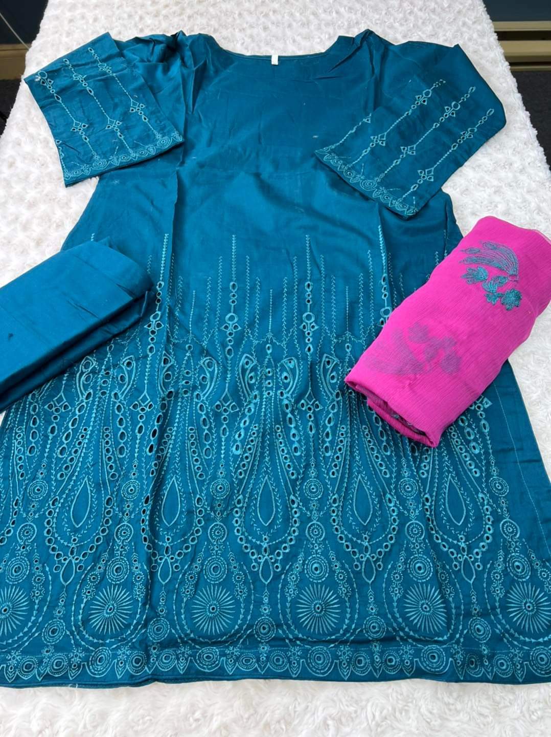 Pakistani Stitched Embroidery Lawn Suit Ready To Ship