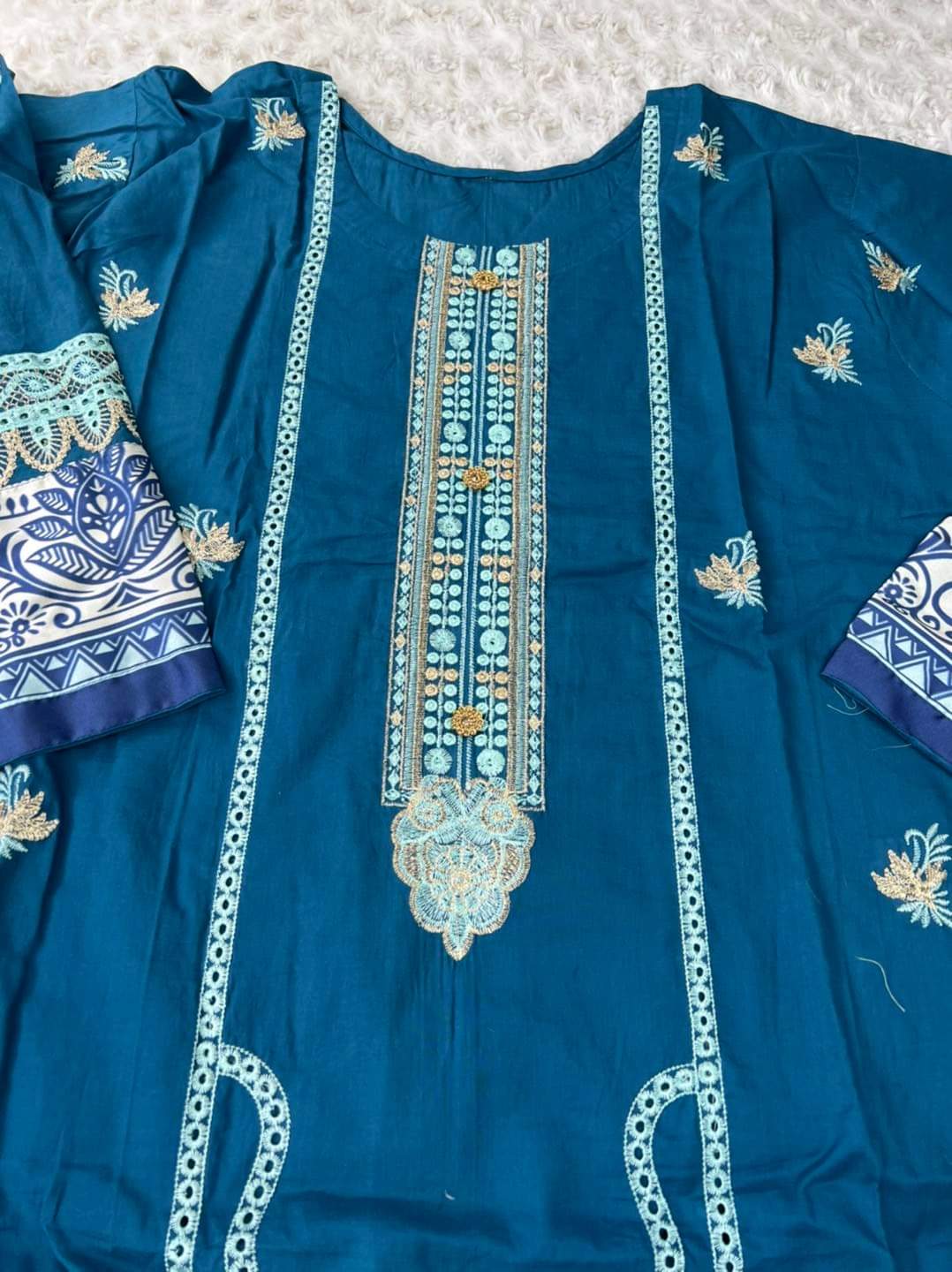 Pakistani Stitched Embroidery Lawn Suit Ready To Ship
