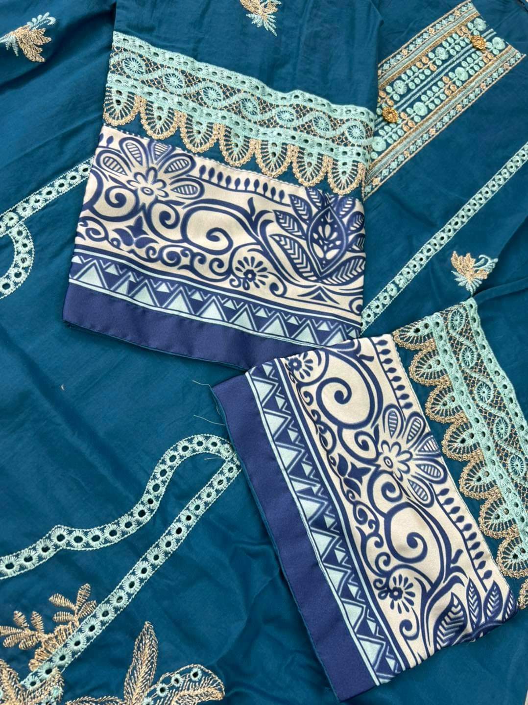 Pakistani Stitched Embroidery Lawn Suit Ready To Ship