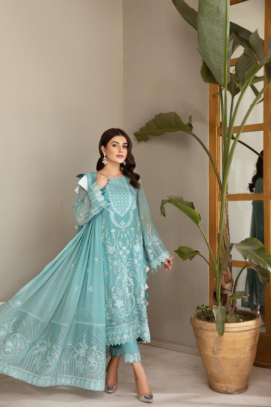 Aliezh By Bilal's Embroidery Chiffon Embroidered Collection 2021 -100% Original Guaranteed