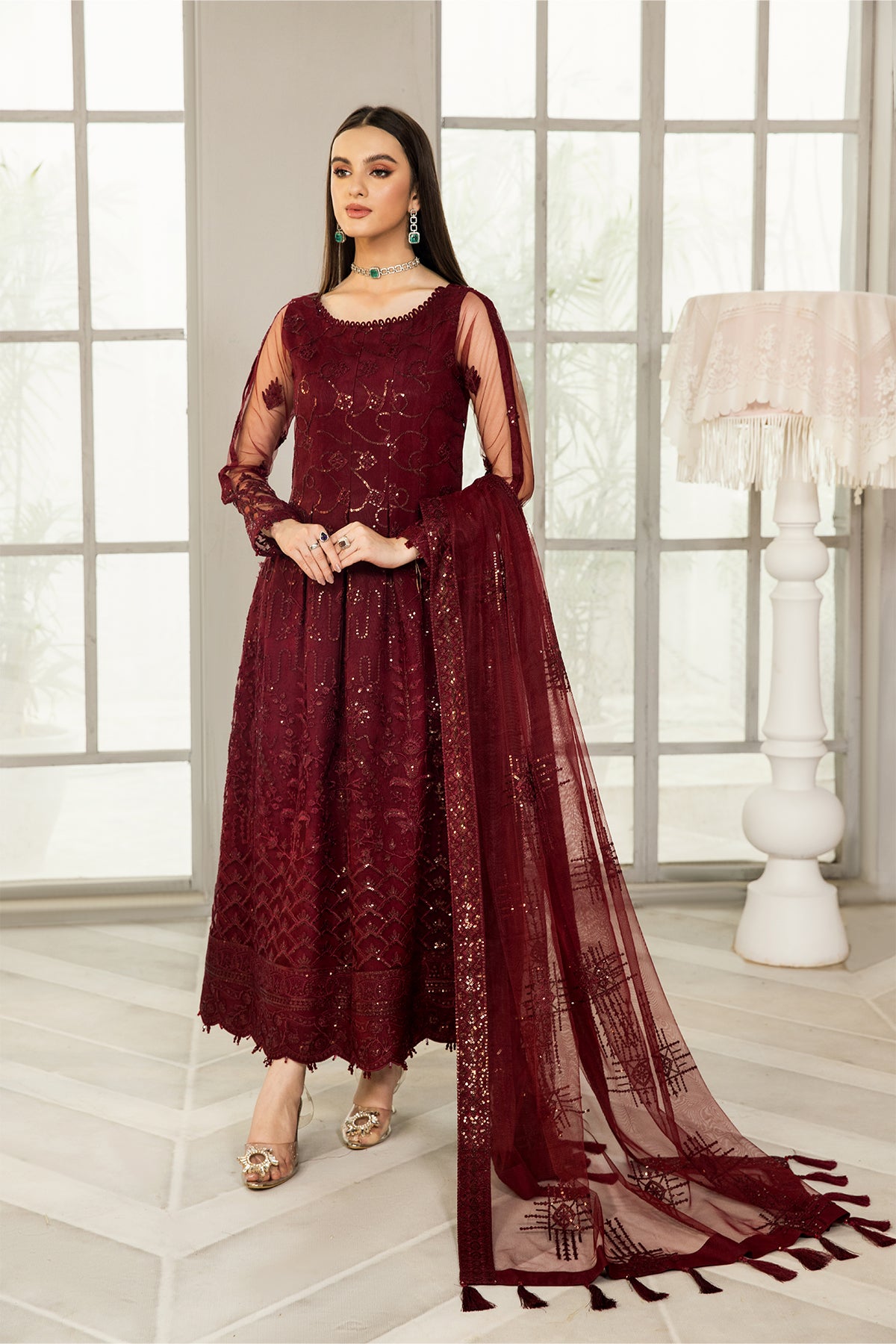 Alizeh Luxury  Embroidered Chiffon Collection-100% Original
