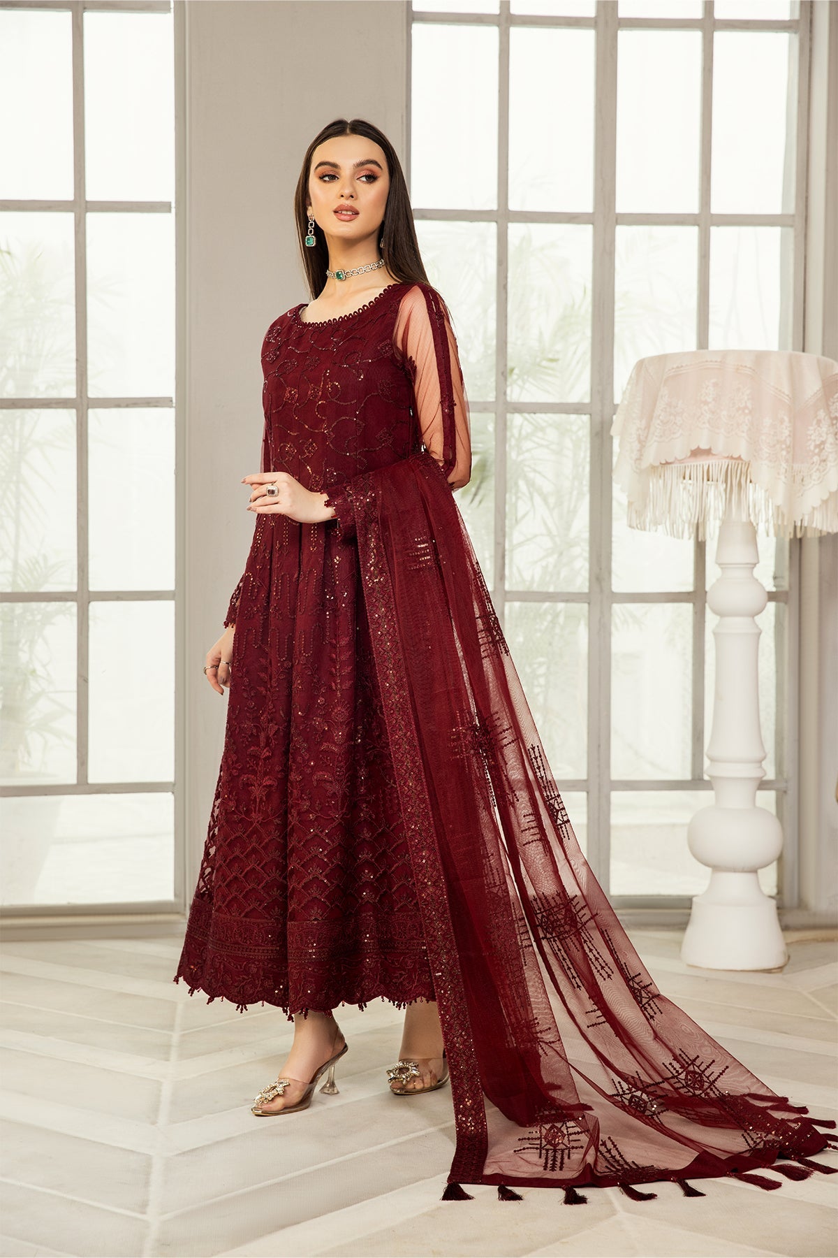 Alizeh Luxury  Embroidered Chiffon Collection-100% Original