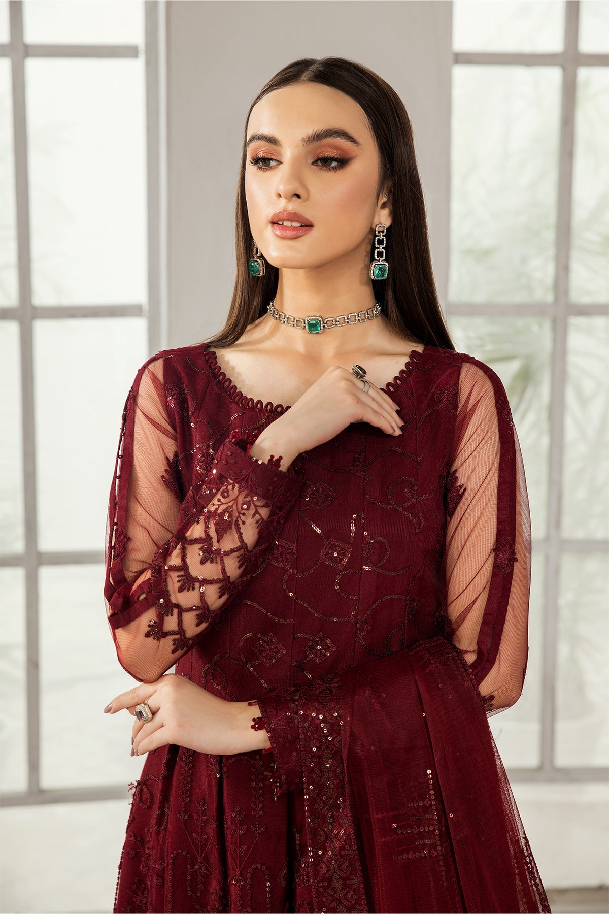 Alizeh Luxury  Embroidered Chiffon Collection-100% Original