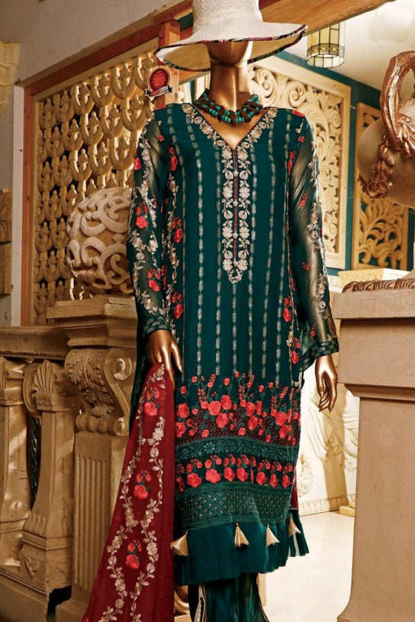 Hareer Embroidered Chiffon-100% Original Guaranteed