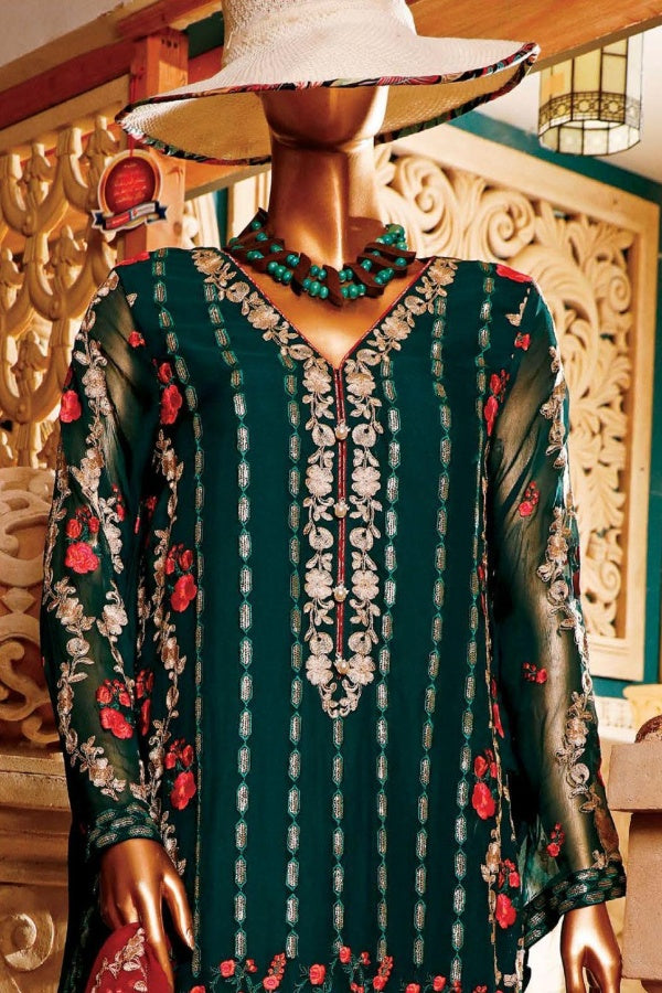 Hareer Embroidered Chiffon-100% Original Guaranteed